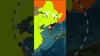 নর্থ কোরিয়ার উপর দিয়ে কেন প্লেন উড়ে না shorts northkorea map [upl. by Ahsinel]