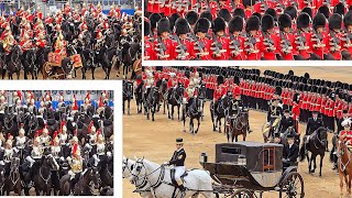 TROOPING THE COLOUR Major Generals Review 2024 THIS HAPPENED at Horse Guards Parade in London [upl. by Ilak174]