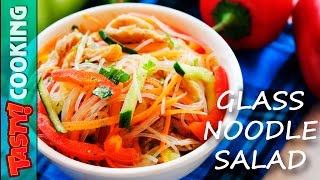 GLASS NOODLES Salad Recipe With Stir  Fry Pork and Vegetables ♥ Tasty Cooking [upl. by Amlev608]