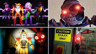 Five Nights at Freddys SECURITY BREACH ALL TRAILERS 1 2 3 4 [upl. by Aynas137]