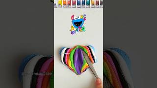 When I Mixing Color Cookie Monster colormixing satisfying mixingcolor asmrart halloween [upl. by Eiryt]