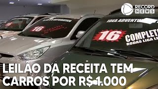 Leilão da Receita Federal tem carros por R 1000 [upl. by Anelrad]