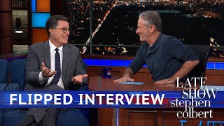 Jon Stewarts Flipped Interview With Stephen Colbert [upl. by Ole554]