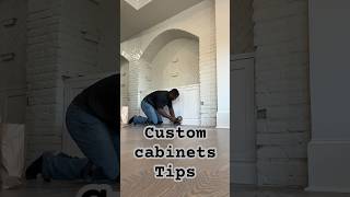 Tips for Installing cabinets around bricks shorts cabinetry carpentry [upl. by Hanover368]