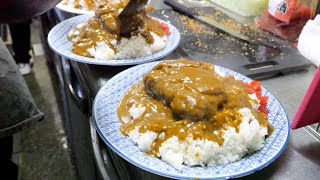 【新潟】爆量カツカレー！２キロ炒飯！凄まじい大食いアニキが殺到するぶっ壊れ鬼盛り食堂丨Japanese Good Old Diner [upl. by Ardnasyl25]