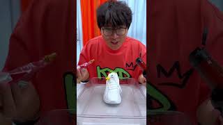 WHITE SHOES KETCHUP TESTING SHOES CLEAN [upl. by Jauch855]