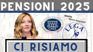 Pensioni 2025 Eliminare il sistema a quote  Riforma [upl. by Nicholle]