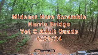 Mideast Hare Scramble Harris Bridge Vet C Adult Quads 62924 [upl. by Adnalue958]