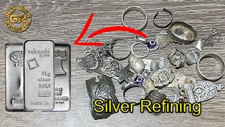 Step by Step Procedure to Refine Silver  How to Refine Silver Alloy  method 2 zinc powder [upl. by Ahsemak]