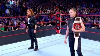 Becky lynch Removed from Wresltemania 35 match against Ronda Rousey [upl. by Endora653]