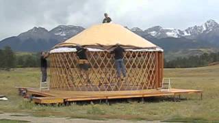 How Its MadeColorado Yurt Company Yurt Pitch Behind the Scenes [upl. by Shela401]