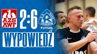 Krzysztof Salisz po meczu AZS AWF ProfiSport Wrocław 26 Ruch Chorzów Futsal [upl. by Tillford283]