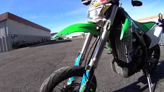 Winter project complete KLX450R Supermoto [upl. by Atirihs364]