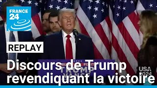 REPLAY  Discours de Donald Trump revendiquant la victoire à la Présidentielle américaine [upl. by Etienne]