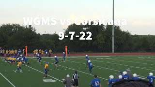 WGMS vs Corsicana 7A Football 972022 [upl. by Nodnnarb652]