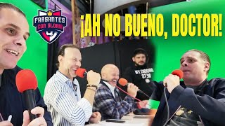 Los Farsantes en Copa América ¡Al Dr García le falló su inglés y Martinoli casi rompe la cámara [upl. by Ennalyrehc]