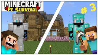 I MADE FULL DIAMOND ARMOUR IN MINECRAFT PE🔥🔥 SURVIVAL SERIES 121 EPISODE 3 [upl. by Aknahs]