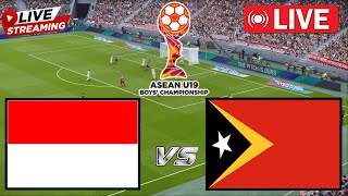 🔴LIVE  INDONESIA U19 VS TIMOR LESTE U19  ASEAN U19 BOYS CHAMPIONSHIP  VIDEO SIMULATION GAME PLAY [upl. by Iroc]