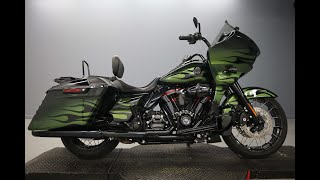 Used 2022 HarleyDavidson Road Glide CVO FLTRXSE In Envious Green Fade With A Fixed Fairing For Sale [upl. by Annahsat]