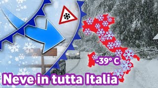 METEO  ENORME TEMPESTA POLARE❄️ CON NEVE IN PIANURA E A QUOTE BASSISSIME IN TUTTA ITALIA [upl. by Laurence]