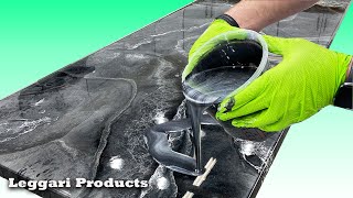 Use Epoxy To Resurface Countertops To Make A Faux StoneMarble Look  DIY Countertop Remodel Ideas [upl. by Carlynn918]