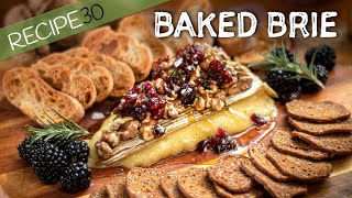 French Baked Brie with Cranberries Walnuts and Honey [upl. by Kcirrag315]