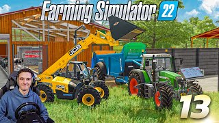 LIVRAISON DU JCB POUR LES ANIMAUX  FARMING SIMULATOR 22  Carrière Suivie 13 [upl. by Llewej]