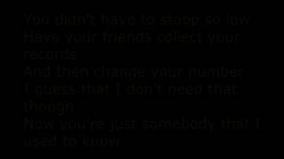 Gotye Somebody That I Used To Know Lyrics [upl. by Eenahs]