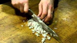 Shun Ken Onion 10 inch Chefs Knife Review [upl. by Shepherd]