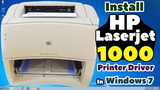 How to Download amp Install HP Laserjet 1000 Printer Driver in Windows 7 PC or Laptop [upl. by Gower]