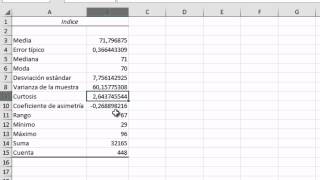 Función Análisis de Datos en Excel Estadiística Descriptiva [upl. by Johm]