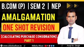 amalgamation  one shot revision  part 1  corporate account for bcom  nep  dusol  by anuj sir [upl. by Ahselaf]