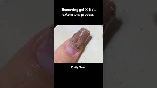 removing gel nail extensions gelnails nailtutorial manicure shorts [upl. by Arras]