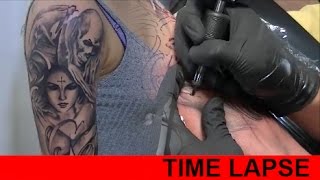 Death is near tattoo  time lapse [upl. by Ayekin]