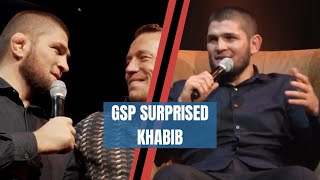 When GSP Surprised Khabib during the interview  Full Clip [upl. by Sianna]