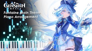 Fontaine Main Theme  Piano Arrangement From the Genshin Live Symphony Performance [upl. by Einitsed]