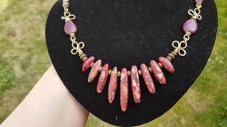 Sea Sediment Jasper Tribal Necklace by DeeArtist 2020 [upl. by Ulrike341]