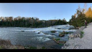 Hiking and Fishing at Sauble Falls Provincial Park Southampton Ontario [upl. by Elfont]