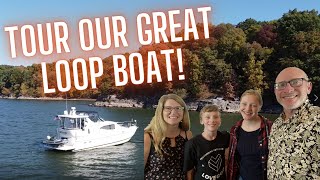 Boat Tour quotLooper Crawlquot  See our Great Loop Boat  Cruisers Yachts 4450 [upl. by Reidid]