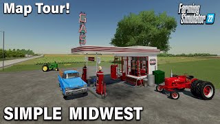 “SIMPLE MIDWEST” FS22 MAP TOUR  NEW MOD MAP  Farming Simulator 22 Review PS5 [upl. by Aisek]