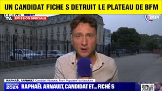 CE CANDIDAT FICHE S DETRUIT LES JOURNALISTE DE BFM et ça fait plaisir [upl. by Ellison]