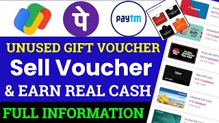 Sell Paytm Unused Gift Voucher  Unused Gift Voucher Kaise Sell Kare  Earning App 2024 Today [upl. by Dwight]