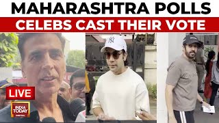 Maharashtra Assembly Election Voting 2024 Live Bollywood Celebs Casting Their Vote Mumbai News [upl. by Ocirred]