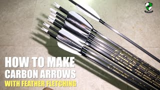 Making Carbon Arrows with Feather Fletching [upl. by Ahsiyt]