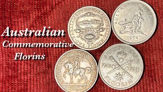 Australian Florins  Commemorative varieties [upl. by Enyawed747]