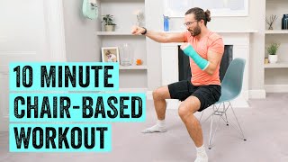 10 Minute ChairBased Workout  The Body Coach TV [upl. by Kelsey]