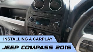 Jeep Compass 2016 Android Auto Apple Carplay Head Unit Removal Install 2 Mins Tutorial [upl. by Llenrac]