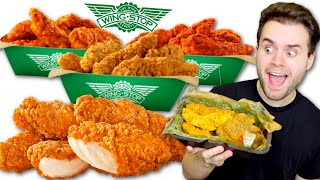 Wingstop has CRISPY TENDERS and I tried 8 flavors  FAST FOOD REVIEW [upl. by Sinned]