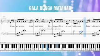 Gala Bunga Matahari  Sal Priadi Piano  Not Balok  Easy to Intermediate [upl. by Avad]