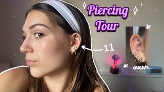 All about my 11 Piercings Piercing Tour [upl. by Atselec655]